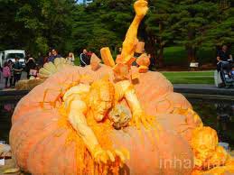 Zombies Crawling out of the 2011 World Record Pumpkin
