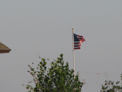 Flag waving in the wind
